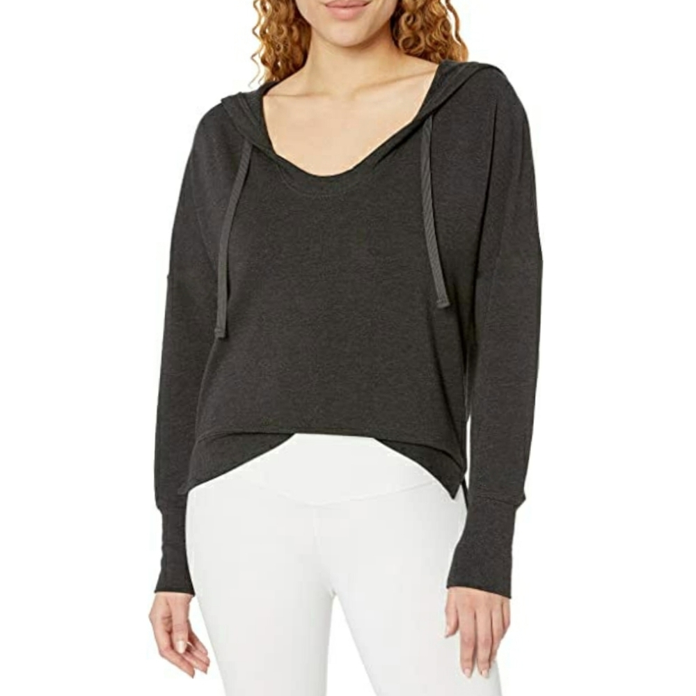 ALO Yoga Cowl Neck Hoodie Long Sleeve Top Shirt
